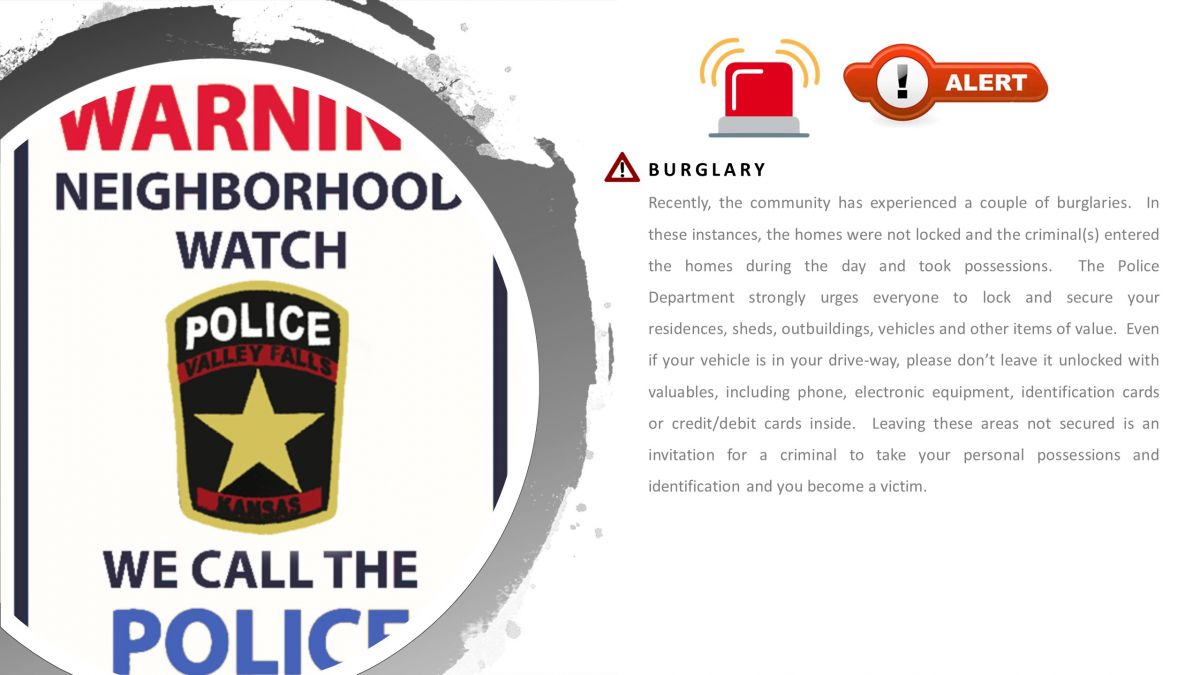 Police Department City of Valley Falls Kansas